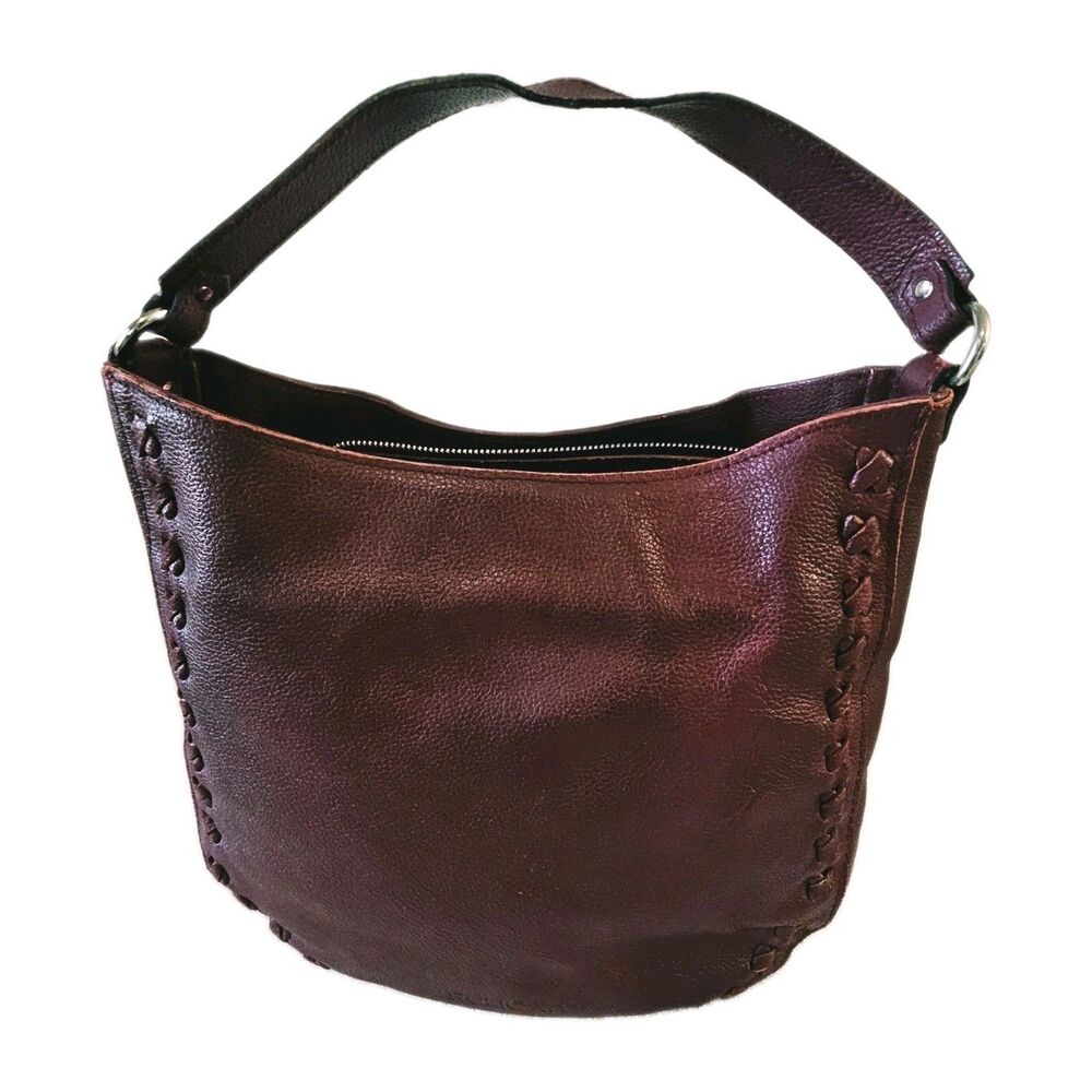 Pulicati Italian Red Genuine Leather Crossbody Shoulder Bag Purse